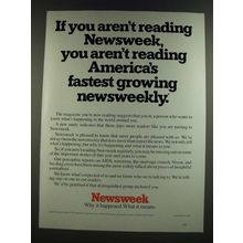 1986 Newsweek Magazine Ad - If You Aren't Reading