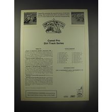 1990 Camel Cigarettes Ad - Camel Pro Dirt Track Series