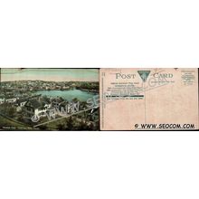 CT Norwich Postcard Harbor From Mount Pleasant Official Souvenir Post Card~2324