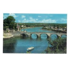 BRIDGE AND RIVER TEIFI, CARDIGAN, CEREDIGION unused postcard by Colourmaster =