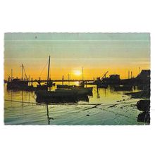 EVENTIDE, NORFOLK BROADS. used postcard by D. Constance 1973 pm =
