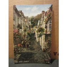 HIGH STREET, CLOVELLY, DEVON unused vintage postcard by Valentine =