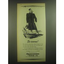 1945 Abercrombie & Fitch Greatcoat Advertisement - So warm!