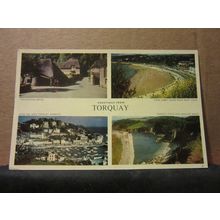 multiview, TORQUAY, DEVON vintage unused postcard RP by Jarrold #