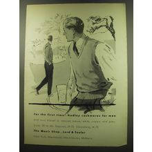 1949 Lord & Taylor Hadley Cashmere Sweaters Ad - For the first time