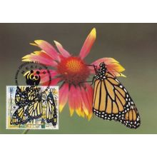 Monarch Butterfly Mexican WWF Stamp First Day Cover Postcard