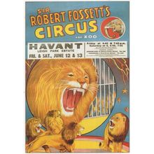 Robert Fossetts Circus Museum Exhibit Advertising Poster Postcard