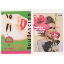 Wuli Dancing Mick Jagger Female Lips 2x ID Magazine Postcard s