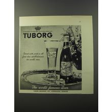 1953 Tuborg Beer Ad - The world famous Beer