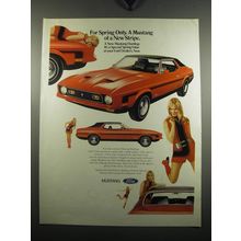 1971 Ford Mustang Hardtop Ad - For Spring only. A Mustang of a new stripe