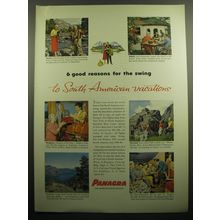 1957 Panagra Airways Ad - 6 good reasons for the swing to South American