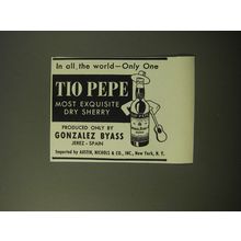 1960 Gonzalez Byass Tio Pepe Sherry Advertisement - In all the world