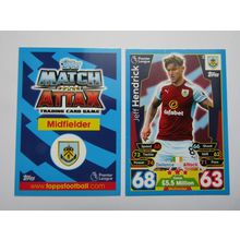 66. Jeff Hendrick - Burnley - Match Attax 2017/18 Football Card EF1