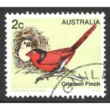 AUSTRALIA 1979: BIRDS DEFINITIVES - 2c CRIMSON FINCH USED (G5)