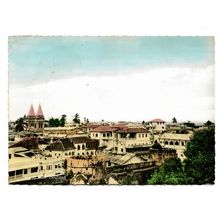 Postcard Tanzania Zanzibar aerial view general view old town walls houses 1964