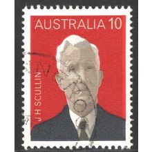 AUSTRALIA 1975: PRIME MINISTERS - 10c JH SCULLIN USED (G6)