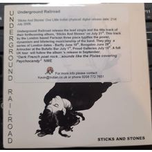 Underground Railroad CD Promo CD Single Sticks And Stones 2 Tracks Homeless Town