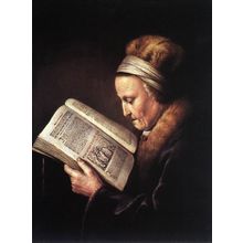 Old_Woman_Reading_a_Bible_WGA Poster Canvas Movie Film Print A0 A1 A2 A3 A4 A5 A