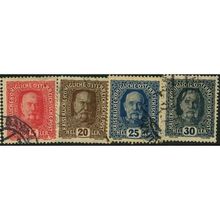 1916 4 different values - #502 fine used (o)