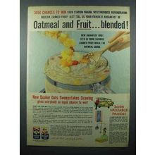 1959 Quaker Oats Ad - Oatmeal and Fruit Blended