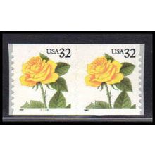 3054 32c Yellow Rose Very Fine MNH CNP Left 3344 PA1877
