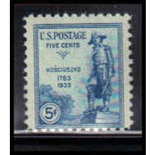 734 5c General Kosciuzko Average Plus MLH O4082