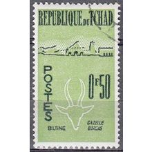 Tchad 1961 Michel 69 O Cote (2001) 0.10 € Vue de Biltine et gazelle Cachet rond