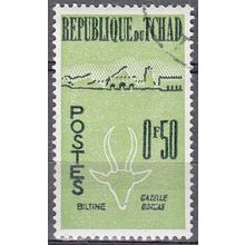 Tchad 1961 Michel 69 O Cote (2001) 0.10 Euro Vue de Biltine et gazelle