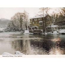 Watermill In Winter Snow Disaster River Conditions Knaresborough Postcard