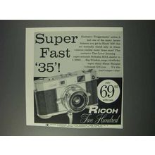 1959 Ricoh 500 Camera Ad - Super Fast!