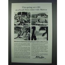 1962 Matson Lines Cruise Ad - South Seas