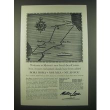 1962 Matson Lines Ad - South Seas Cruises