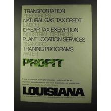 1972 Louisiana Dept. of Commerce and Industry Ad