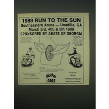1989 AMA Run to the Sun Ad - 1989 Run to the Sun
