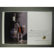 1990 Monis Special Reserve Port Ad - Too good to pass by. Too good to pass on