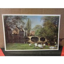LE BEGIJNHOF, BRUGES, BELGIUM unused vintage postcard, =
