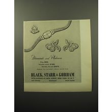 1950 Black, Starr & Gorham Advertisement - Ring, Bracelet Watch and Earclips