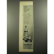 1956 Hennessy Cognac Ad - Make mine Hennessy Flaming Caf
