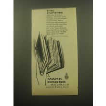 1959 Mark Cross Address Book Ad - Vital Statistics