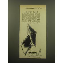 1959 Mark Cross Leather Envelope Ad - Briefer Case