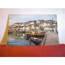 FROM THE PIER, BRIXHAM, DEVON used postcard by J salmon 1963 pm =