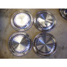 1960 PONTIAC 14 INCH HUBCAPS WHEEL COVERS BONNEVILLE (4)