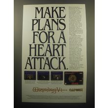 1994 Capcom Wizardry VI Video Game Advertisement - Make plans for a heart attack