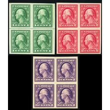 481-2, 484, Mint VF NH 1-3¢ Blocks of Four - SCV $102 - READ - Stuart Katz