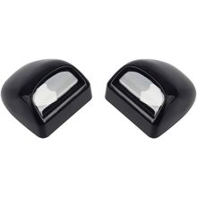 HERCOO License Plate Lights Lamp Lens Black Housing Compatible with Silverado Si