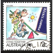 AUSTRALIA 1988: LIVING TOGETHER - 2c INDUSTRY USED (G4)