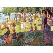 Sunday Afternoon on the Isle of Lan Grande Jatte, Seurat, (Study) 1884-1886 Post