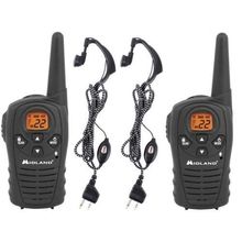 2 WALKIE TALKIE MIDLAND LXT118 26KM CON PINGANILLOS +CARGADOR+TRANSFORMADOR 220V