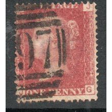 Sg43 1d red plate 162 FINE USED " J G " (reds)