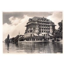 HOTEL BELLEVUE AU LAC HILTERFINGEN vintage unused postcard #